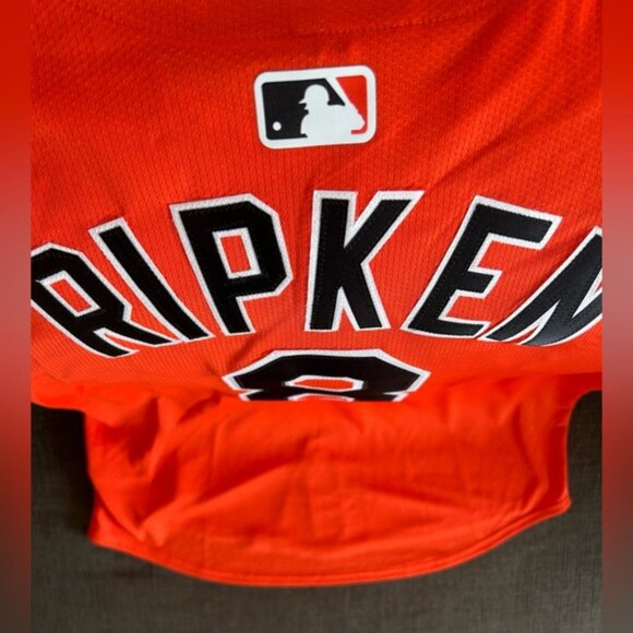 Nike Authentic Baltimore Orioles Cal Ripken Jr Baseball Orange Jersey - Picture 6 of 6